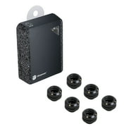 Bitspower G1/4 Multi-Link Fittings For 12mm OD Rigid Tubing - Black Sparkle 6-Pack