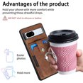 thumbnail image 6 of Jiahe Cover for Google Pixel 6a, Wallet Case with Built-in 360°Rotation Ring Stand,Anti-Drop Shockproof Credit Card Slots Lens Protector Cover,Support Magnetic Car Mount,, brown, 6 of 8