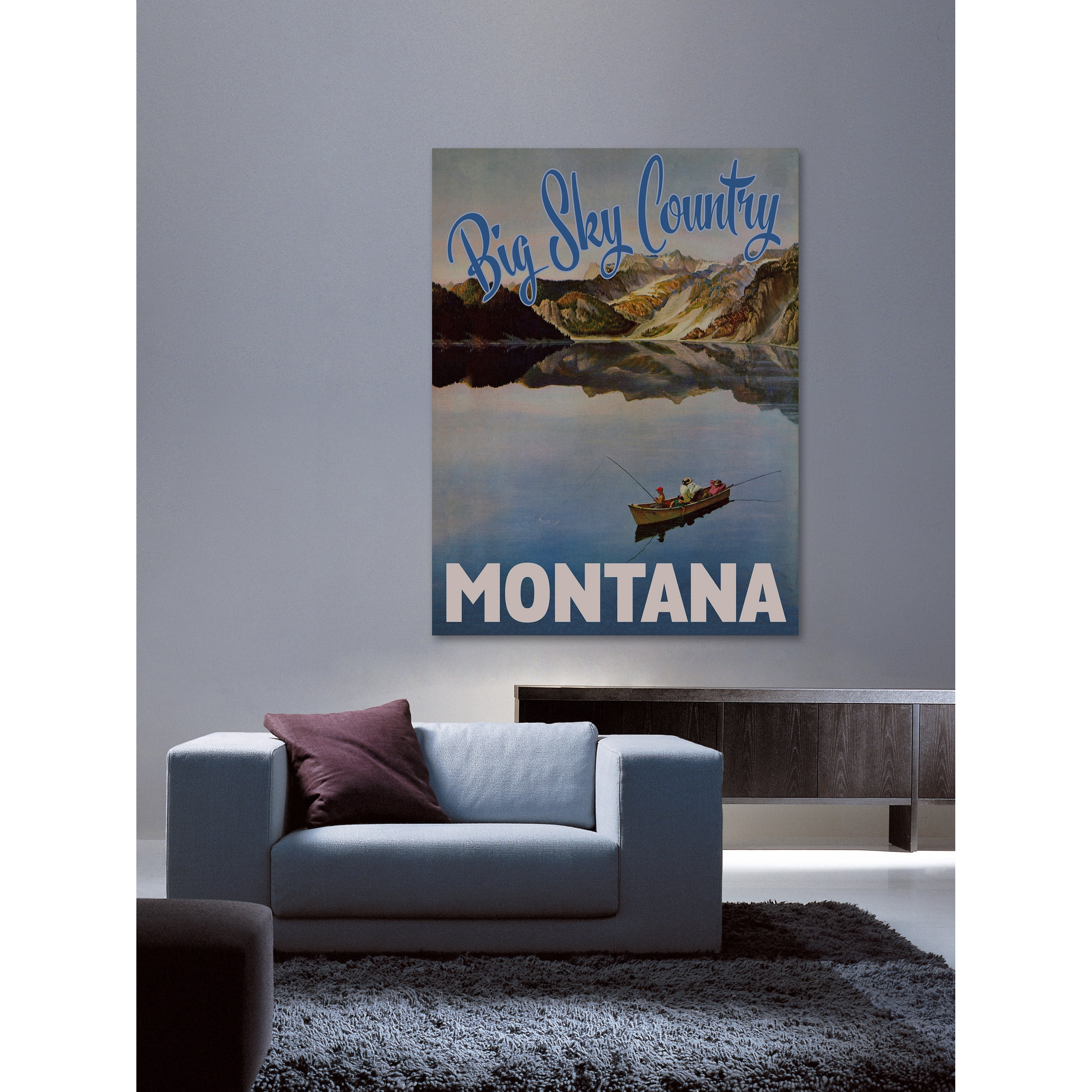 Marmont Hill - "Travel Montana" Painting Print on Wrapped Canvas
