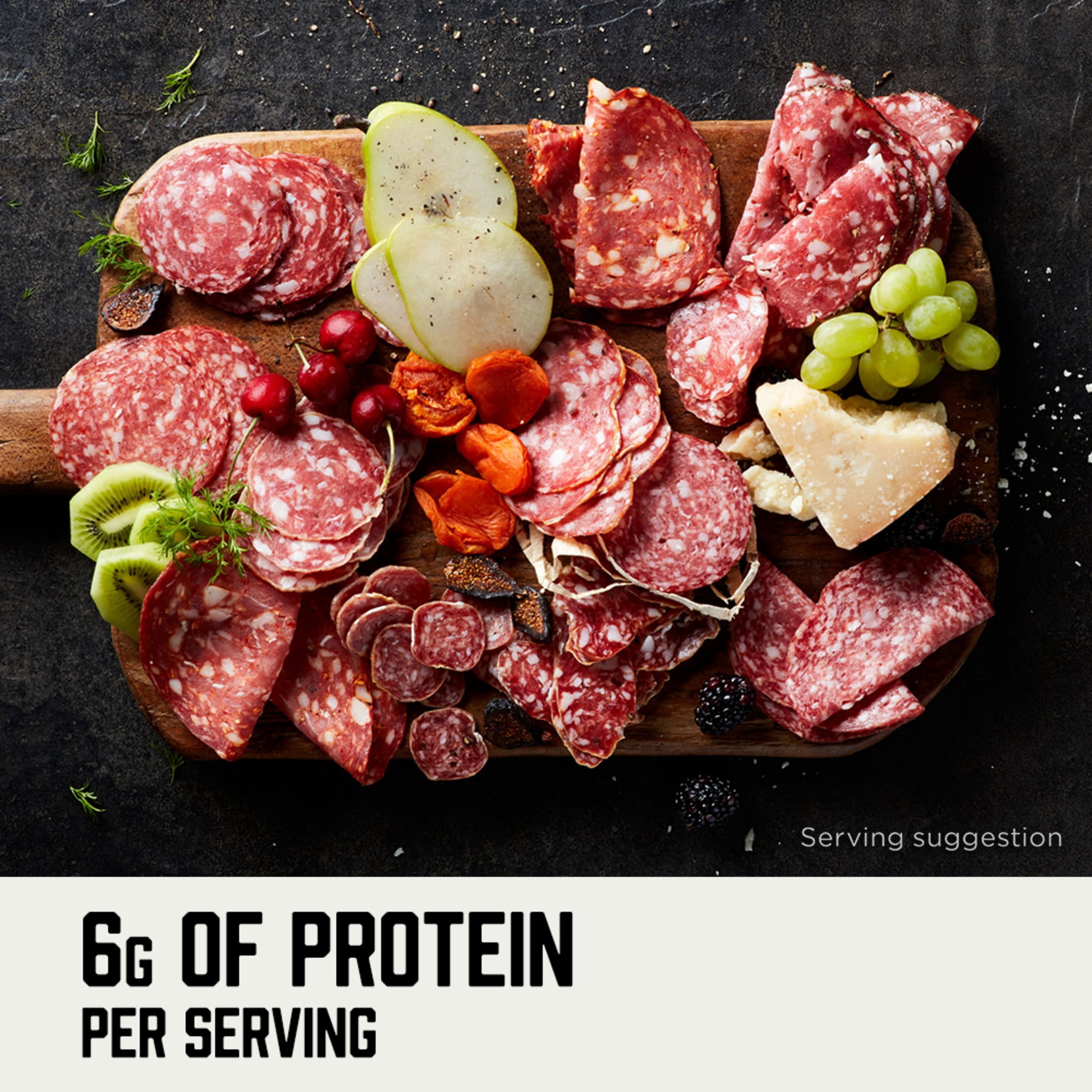 COLUMBUS, Salami Trio, Refrigerated Sliced Charcuterie Meat, 6 grams of Protein Per 1 oz Serving, 12 oz Plastic Tray