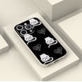 thumbnail image 4 of "Agregue un toque de diversión a su iPhone: funda para teléfono plateada mate con estampado de dibujos animados", 4 of 4