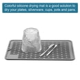 thumbnail image 3 of Unique Bargains Silicone Dish Drying Mat Set, 11.8' x 7.9' Dish Drain Pad Heat Resistant Suitable for Kitchen-Gray, 3 of 5