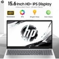 thumbnail image 4 of HP 15.6 Touchscreen Laptop Computer - Intel 8 Core i3-N305, 15.6'' FHD Anti-Glare Touchscreen (1920 x 1080), Windows 11Pro, AI Copilot, 64GB RAM + 2TB SSD, WiFi-6, Moonlight Blue, 4 of 8
