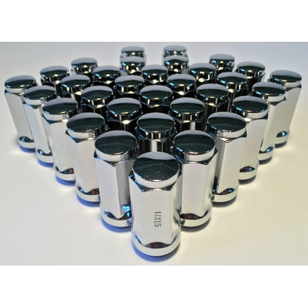 Genuine Hummer Parts - 32 Chrome 14x1.5 Long Truck Lug Nuts Chevy GMC Cadilac Hummer 1.9