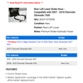 thumbnail image 2 of Rear Left Lower Brake Hose - Compatible with 2007 - 2018 Chevrolet Silverado 1500 - Centric, 2 of 2