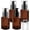 Brown, variant on 4 count 60ml/2oz Empty Glass Pump Bottles Refillable Travel Pump Dispenser Sample Container for Lotion Shampoo Shower Gel Conditioner and (Brown)