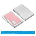 thumbnail image 3 of Uxcell RFID Credit Card Holder Metal Wallet 6 Slots Men Women Hard Protector Case Pink 2 Pack, 3 of 6