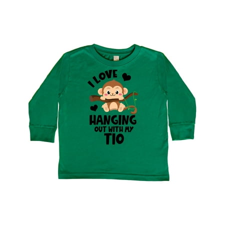 

Inktastic Monkey I Love Hanging out with My Tio Gift Toddler Boy or Toddler Girl Long Sleeve T-Shirt