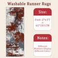 thumbnail image 6 of 2x6 FT Kitchen Runner Rugs Non Skid Washable, Faux Wool Rug Runners for Hallways Bathroom Carpet Runner, Soft Indoor Modern Floor Rug for Entryway Laundry Room, 6 of 11