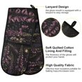 thumbnail image 2 of Yayeee Double Oven Mitt Kitchen Heat Resistant Baking 35" x7" Quilted Glove, Dark Gothic Floral, 2 of 6