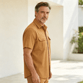 thumbnail image 3 of Cmfcve Work Shirts for Men Short Sleeve Button Down Shirts Point Collar Casual Classic Summer Tops with with Double Chest Pockets, 3 of 7