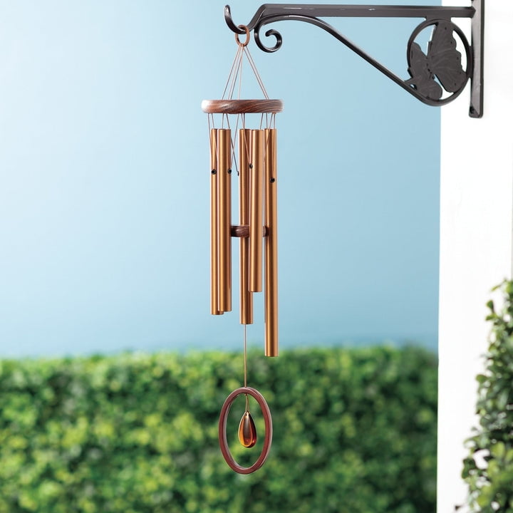 Woodstock Windchimes Crystal Silence Bronze, , Wind Chimes For Outside, Wind Chimes For Garden, Patio, and Outdoor Décor, 21"L