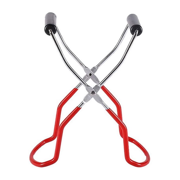 Abrazadera elevadora de tarros Esterilización para tarros de mermelada Abrazadera antiescaldado antideslizante Abrazadera para botellas de boca grande Elevador de botellas de vidrio para cocina de restaurante 22,5 * 8,7 * 5 cm (rojo) ER