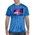 thumbnail image 2 of Wild Bobby, Jumping Whale During Beach Sunset, Animal Lover, Tie-Dye Tees, Spiral Royal, X-Large, 2 of 3