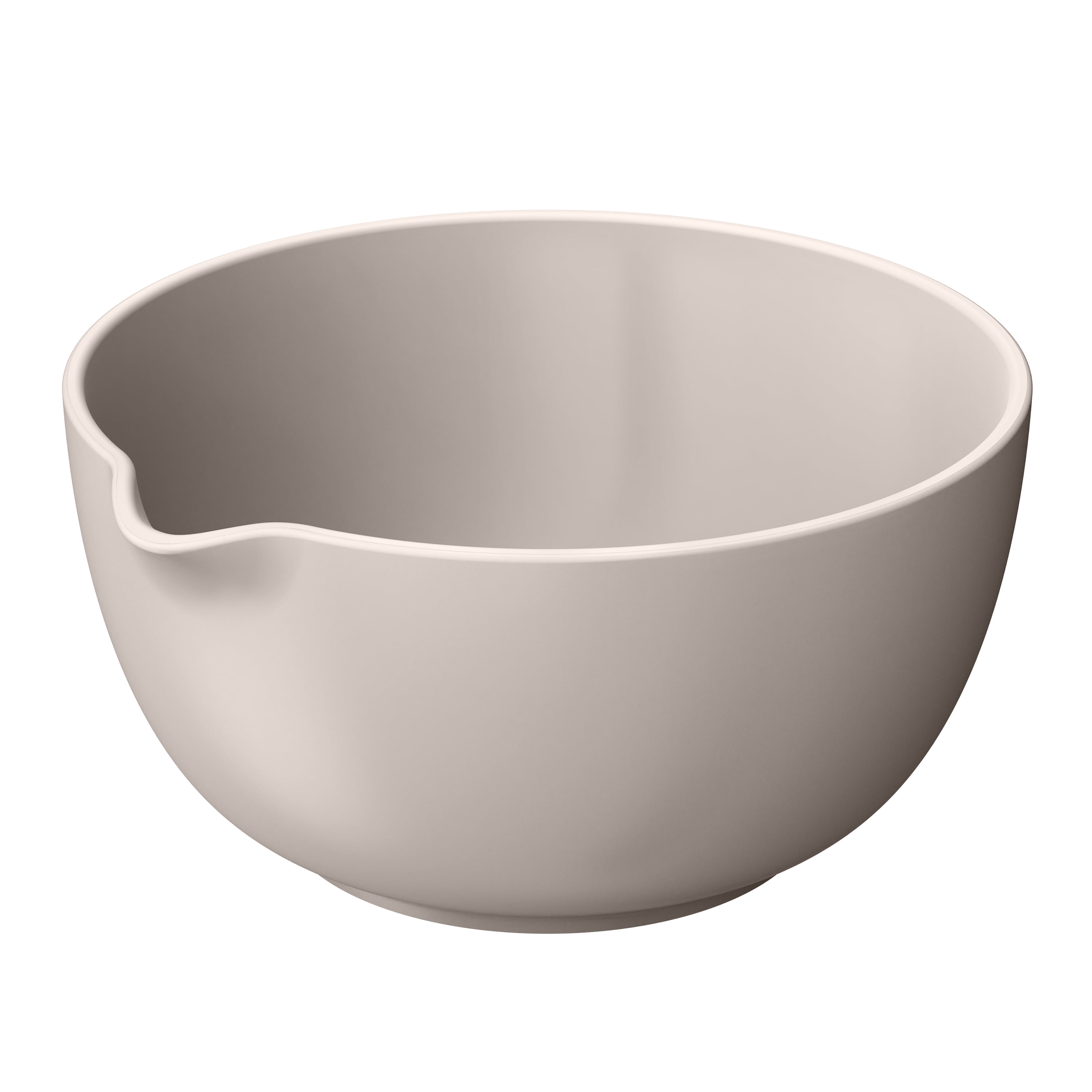 Beautiful 3 QT Stoneware Batter Mixing Bowl, Porcini Taupe by Drew Barrymore