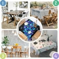 thumbnail image 4 of Butterfly Blue Purple Wing Pattern Square Tablecloth,Waterproof Square Table Cover,Wipeable Spillproof Washable Table Cover for Home Kitchen Party Decor 52"x52"(132x132cm), 4 of 6