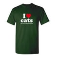 thumbnail image 1 of I Love Cats But I Can't Sarcastic Humor Graphic Tee Gift For Men Novelty Funny T Shirt, 1 of 5