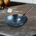 thumbnail image 6 of deevoka Wok Pan Cooking Wok Universal with Wooden Handle Gas Traditional Chinese Wok 40cm, 6 of 9