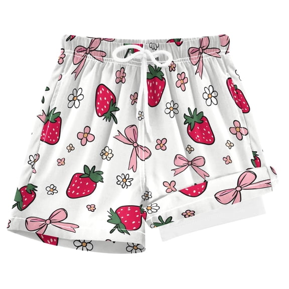 joogoo Strawberry Bows Floral Boys Swim Trunks Beach Swimsuit Shorts Boxer 8Y