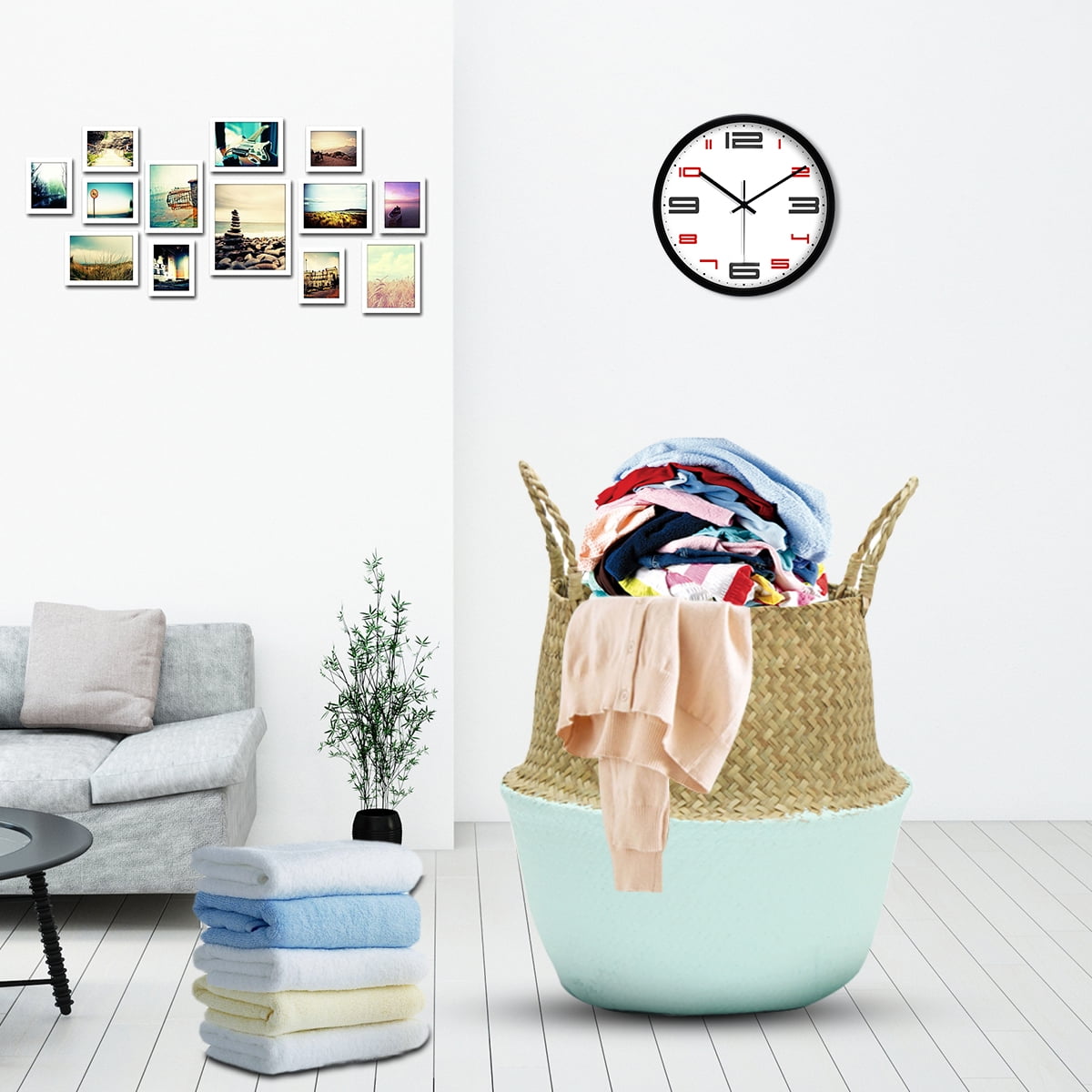 Details about   Seagrass Belly Basket Storage Plant Pot Foldable Nursery Laundry Bags Home Decor