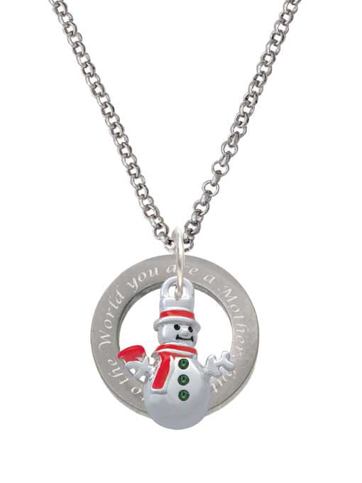 Snowman With Scarf And Hat Christmas Holiday Floating Charm For Lockets 