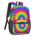 thumbnail image 1 of Red and Yellow Tie Dye Pattern 17" Waterproof Oxford School Backpacks for Teens, S-Shape Padded Straps, for School, Travel, Hiking, Camping, 1 of 1