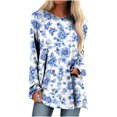 thumbnail image 2 of Ichuanyi liquidación mujer casual casero de manga completa tops de cuello redondo de blusa holgazan ICHUANYI WER2023082208434, 2 of 5