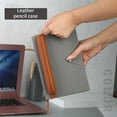 thumbnail image 4 of PU Leather Pen Case Pencil Pouches with Adjustable Elastic Notebook Pencil Case for Planners Binders Folder Book, 4 of 8