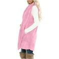 thumbnail image 3 of Long Vest For Women Sevevn Womens Fuzzy Fleece Vest Warm Sleeveless Sherpa Jacket Winter Oversized Outerwear with Pockets, 3 of 7