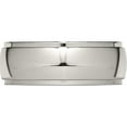 thumbnail image 3 of Titanium Polished 8mm Ridged Edge Band (Size 10.5) Made In China tb24-10.5, 3 of 5