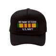 thumbnail image 1 of Military Patch Adjustable Trucker Hats - Vietnam Veteran - US Navy, 1 of 2