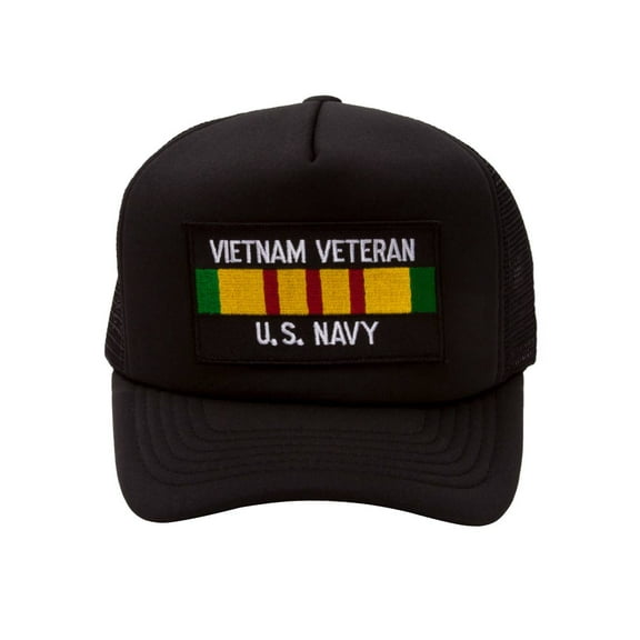 Military Patch Adjustable Trucker Hats - Vietnam Veteran - US Navy