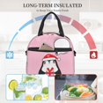 thumbnail image 6 of DouZhe Lunch Bags for Women and Men, Cartoon New Year Bird Pink Penguin Prints Reusable Portable Insulated Cooler Waterproof Lunch Tote Bag for Travel Work School Picnic, 6 of 7