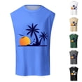 thumbnail image 4 of HUITKMM Tank Top Men's Summer Fashion Coconut Sunset Vest Design Wind Vest, 4 of 5