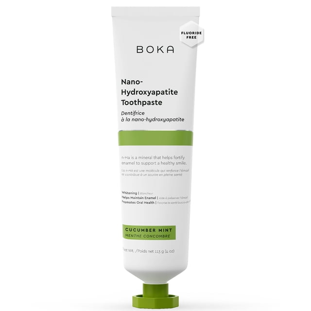 Pasta de dientes Boka sin flúor, nanohidroxiapatita, 120 ml, pepino