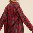 thumbnail image 4 of Busydd Womens Flannel Plaid Shacket Jacket Fashion Turndown Collar Long Sleeve Shirts for Women Casual Lightweight Fall Jackets Button Down Blouses Coats Cardigans with Pockets, 4 of 9