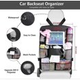 thumbnail image 2 of Foldable Car Back Seat Organizer with Touch Screen Tablet Holder Tissue Box Car Organizer with 8 Headphone Storage Pockets/Charging, 2 of 5