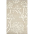 thumbnail image 3 of SAFAVIEH Bella Kiro Floral Flowers Wool Area Rug, Sand/Ivory, 5' x 8', 3 of 8