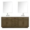 thumbnail image 2 of 84" W X 22" D Grey Oak Double Bath Vanity, White Quartz Top, Faucet, 36in Mirrors Included 84in 22in, 2 of 6
