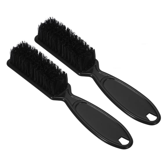 2pcs Barber Clipper Brushes, 5.5 Inch Nylon Bristles Cleaning Brush Hair Styling Tool Black
