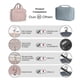 thumbnail image 2 of Foldable Cosmetic Bag Large Capacity Waterproof Makeup Wash And Cough Bag With Hook Travel Foldable Portable Portable Storage Bag Pink, 2 of 3