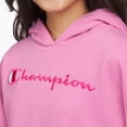 thumbnail image 4 of Champion Girls Pullover Fleece Hoodie - Pink - Size Large, 4 of 6