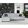 thumbnail image 3 of K-Living Reversible Sectional in Sand Linen Fabric with 2 Throw Pillows, 3 of 6
