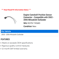 thumbnail image 2 of Engine Camshaft Position Sensor Connector - Compatible with 2003 - 2006 Mitsubishi Outlander 2004 2005, 2 of 2