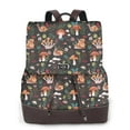 thumbnail image 1 of Balery Mushroom With Snails Mochila de Cuero para Mujeres, Gran Capacidad, Bolsa de Viaje Multifuncional, Mochila de Cuero y Bolsa de Hombro para Mujeres, 1 of 4