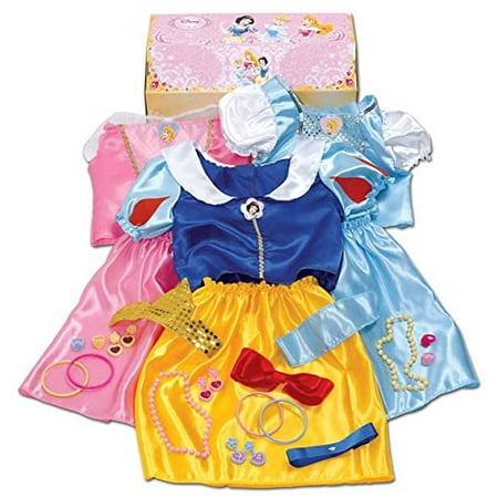 Disney Princess - 27 Piece Dress Up Trunk with Accessories - Ariel, Rapunzel, &