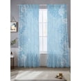 thumbnail image 2 of Spring Leaf Sheer Curtains 2 Panels Set Simple White Light Blue Plants Leaves Silhouette Sheer Window Curtains Light Filtering Rod Pocket Voile Drapes for Bedroom Living Room 52"X96", 2 of 8
