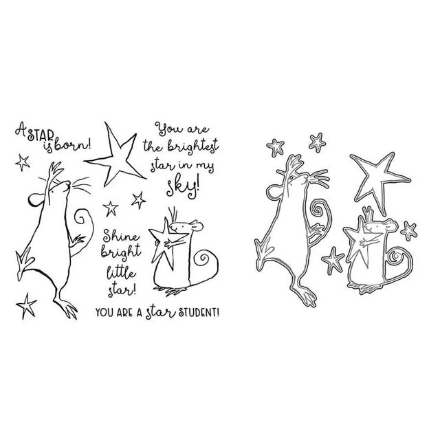Troqueles de corte de Metal para hacer tarjetas, álbumes de recortes, animales de Navidad, conejito de Pascua, erizo, ratón, gato, perro, estrella, sellos transparentes, novedad de 2021