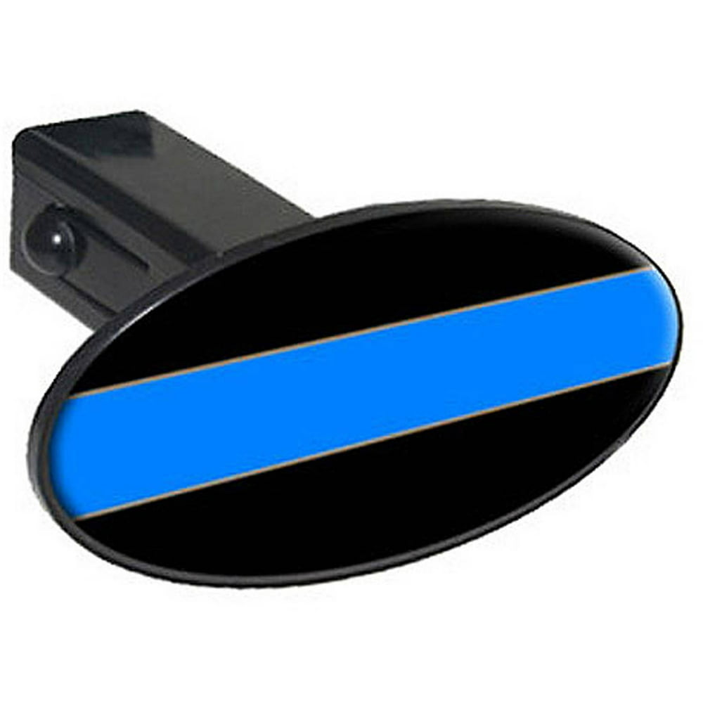Thin Blue Line 1.25" Oval Tow Trailer Hitch Cover Plug Insert