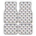 thumbnail image 1 of Honeii Coffee To Go Pattern Print Car Foot Mat Four-Piece Set - Front & Rear Universal Car Floor Mats for SUVs, Trucks, Sedans, 1 of 7